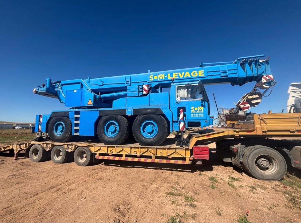 Grue mobile levage chantier BTP Maroc - SM Grue